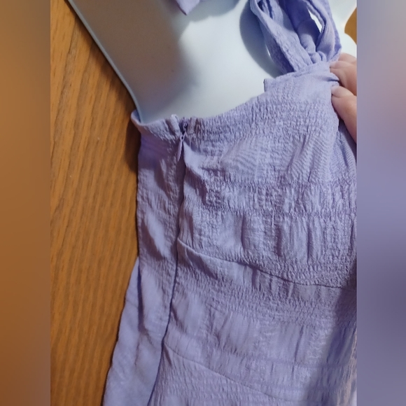 Purple tie shoulders cami dress size 10 - Picture 4 of 7